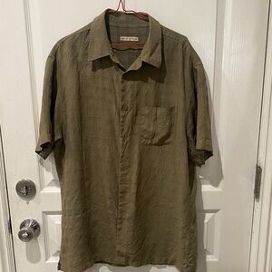 Men's Khaki Casual Button Down Shirt